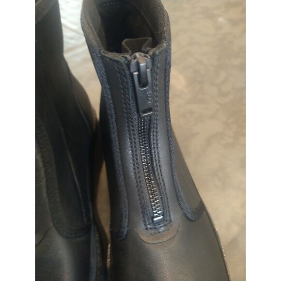 Ugg Platform Leather Boots Sz 9 Black Y2K Comfy - Picture 10 of 15